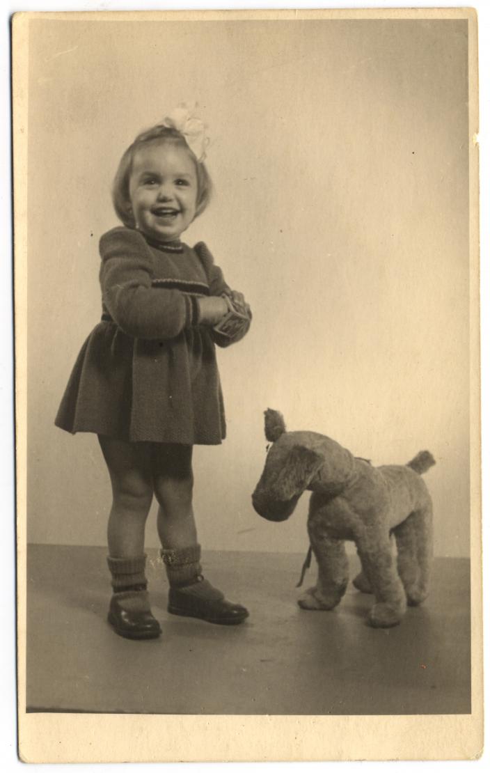 A portrait of Nonja, around age 2 